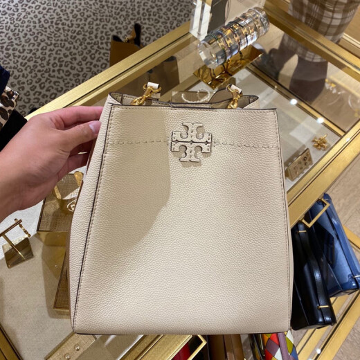 托里.伯奇（TORY BURCH）MCGRAW系列大号水桶包 汤丽柏琦女士手提包单肩包 时尚女包 奶酪白 73338 724