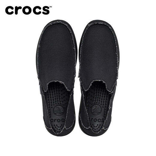 卡骆驰（crocs）休闲鞋 夏季户外男鞋 圣克鲁兹帆布鞋一脚蹬10128 黑色-001 45
