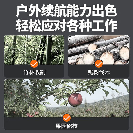 JIAPU electric chainsaw rechargeable logging saw household sawing wood lithium battery one-hand wood sawing artifact small handheld electric chain saw flagship model 6-inch 82800H+3 chain one electric brushless