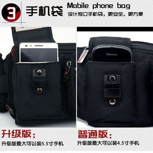 
Victors Swiss Army Knife Waist Bag Slant Outdoor Sports Multifunctional Bag Men's Running Chest Bag Crossbody Bag Wallet Women's Shoulder Bag Luminous Version Black 23*16*6 cm Naked Bag