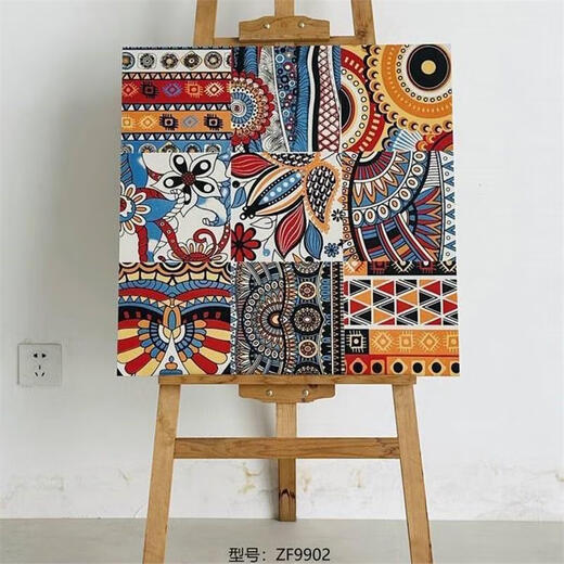 Bohemian Thangka Tile Balcony Brick 600x600 Milk Tea Mope Shop Parquet Tiles Индийский этнический стиль ZF9902 (обратитесь к обслуживанию клиентов, прежде чем разместить заказ)