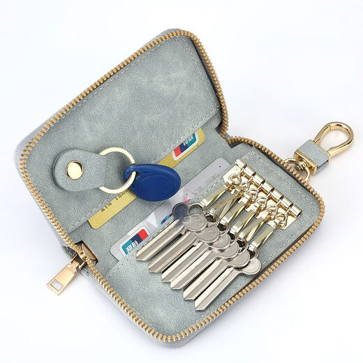 Sichuan Bu Key Bag и кошелек интегрированная, три в одном 2024 Canvas Мужчины и женские автомобильные сети ключей, когда висят талию многофункционально чернокожие [6 кнопок + 2 Положение карты + 1 контроль доступа]