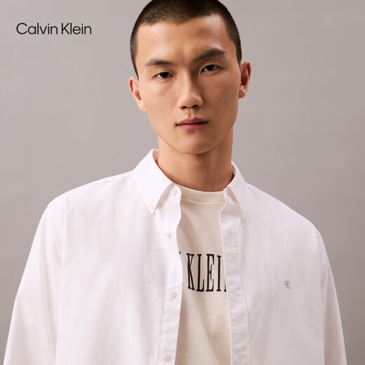 Calvin Kleinjeans25 Frühlings- und Sommer-Herren-Casual-Pendler CK Letter Print Pure Baumwollgestrickte Kurzarm T-Shirt 4RB831G