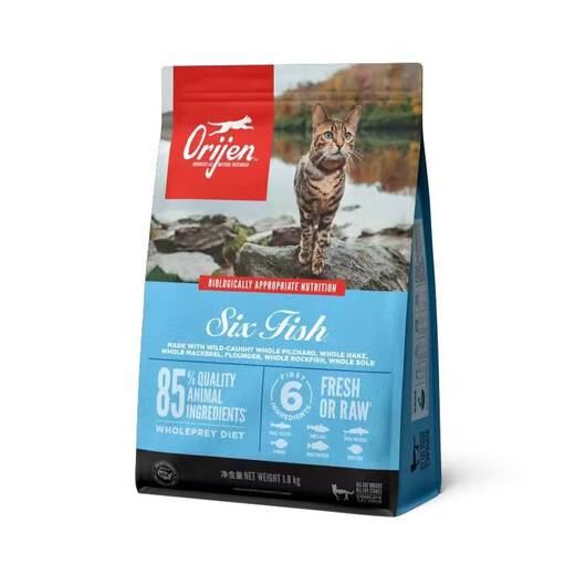 Orijen Canada desires six kinds of fish cat food imported grain-free natural milk cake for young cats full-term food 1/1.8/5.4kg six kinds of fish 1.8kg (25.4) 0g