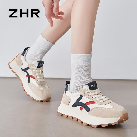 ZHR casual shoes for women in autumn retro sports thick sole shoes for women to increase height and make them look slimming shoes for women G686 Milan 36