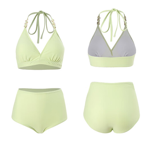 
Jin[Jin equals 0.5 kg] Sexy bikini three-piece suit with hoodie pure internet celebrity girl covering her belly and making her look slimming 2025 new hot spring swimsuit women green average size [recommended 80-120 Jin[Jin equals 0.5 kg]]