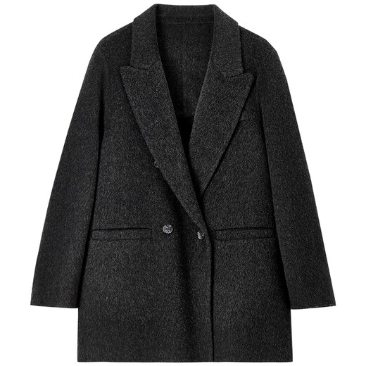 Shandubila double-sided woolen coat for women autumn and winter mid-length small style high-end woolen coat