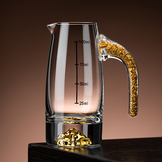 VINOS white wine glass set household small wine cup high-end crystal glass wine dispenser set 10 pots 10 cups wine glasses 10 pots 10 cups + gold foil cup holder gift box