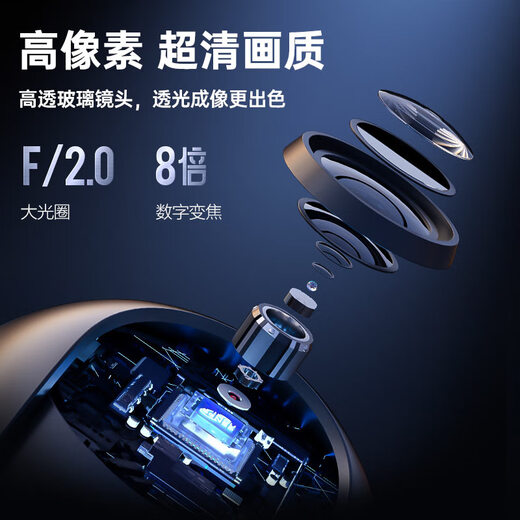 乐橙 监控摄像头家用无线TA4D双摄500万+300万3K高清手机远程360无死角带夜视全彩宠物家庭婴儿看护器