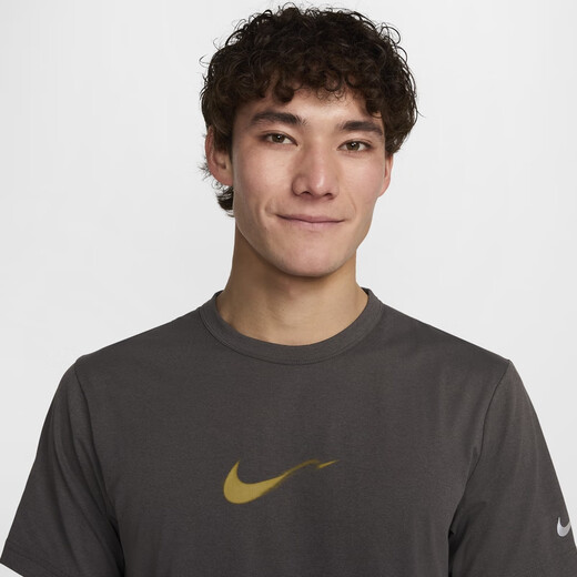 
Nike (NIKE) official HYVERSE DRI-FIT men's sun protection quick-drying short-sleeved top summer T-shirt HV4882 299 medium gray/desert moss green/silver XL