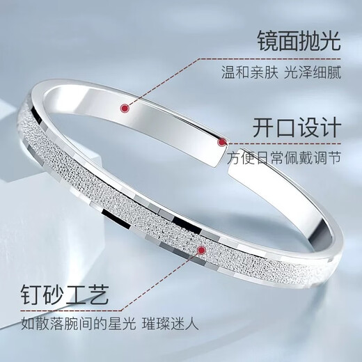 S999 Sterling Silber Armband Frauenarmband junges High-End-Silberarmband Valentinstag Geschenk für Freundin und Frau Love RU Erste Treffen mit Silver Armband + Zertifikat + Counter Geschenkbox zum Verkauf für Stück