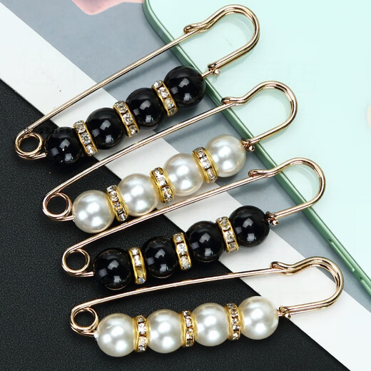 Dabuliu fixed clothes waist buckle artifact chest women's simple lock buckle waist tightening decoration large size 2 black + 2 white