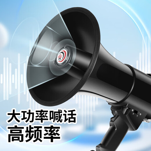 Thunder King CR-75 megaphone Bluetooth USB card Black King Kong handheld amplifier charging and recording high-power outdoor portable tweeter official standard + 2000 mAh lithium battery