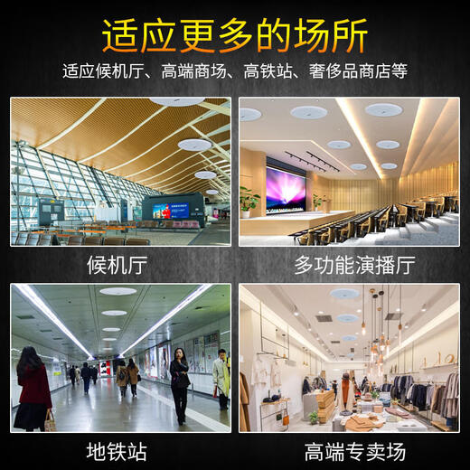 山水（SANSUI）SC21吸顶喇叭音响功放套装吊顶背景音乐公共广播定压天花商用会议店铺背景喇叭音箱系统 山水SC21 (8吋) *10+M500功放