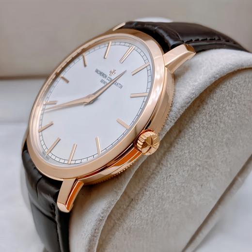 [Second-Hand 98 New] Vacheron Constantin Watch Men's Watch Series erbte 18 Karat Gold Automatic Mechanic Mechanic Large Drei-Nöte-Gelegenheitsgeschäft Second-Hand Watch Famous Watch 41 Uhrendurchmesser 43075/000R-9737 Rose Gold Single Watch