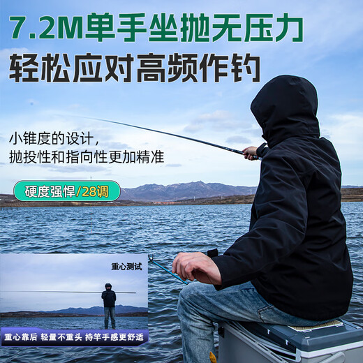 小早川小早川品牌钓鱼竿纯进口碳素综合鱼竿超轻硬台钓竿手杆十大 5.4m