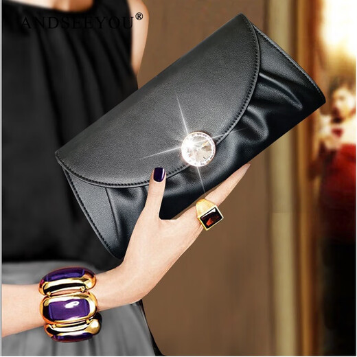 ANDSEEYOU High-end Women's Genuine Leather Clutch Women's Bag 2025 New Fashion Gas Clutch Bag Clutch Crossbody Bag Small Bag Apricot (26.5*12.5*6cm)