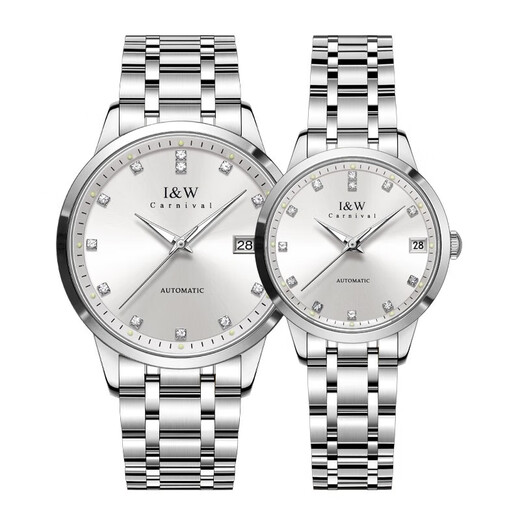 I/W Carnival Hwguoji Schweizer Marke IW Paar Uhr Uhr importiert Bewegung Luminous wasserdichte vollautomatische mechanische Uhr, um Freunden Geburtstagsgeschenke zu geben.