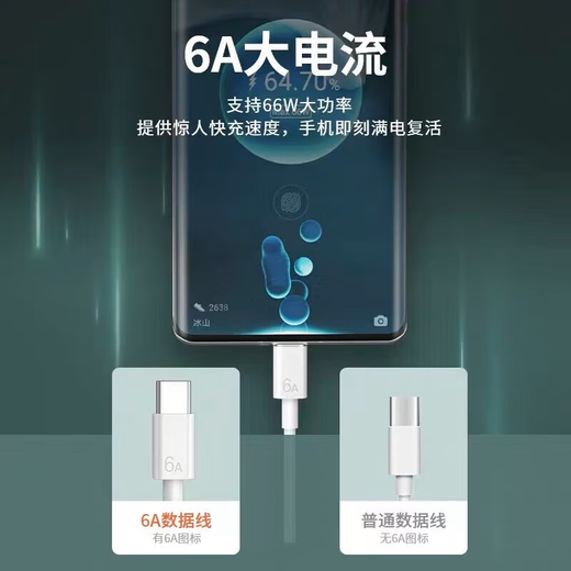 Geeignet für Huawei Charger 66W/120W Super schnelles Ladevorgang Original-C-Typ-C-Ehren-Ehren-Ehren-Android-Ladekabelkopf [Set] 66W schneller Ladekopf + 1 Meter Kabel