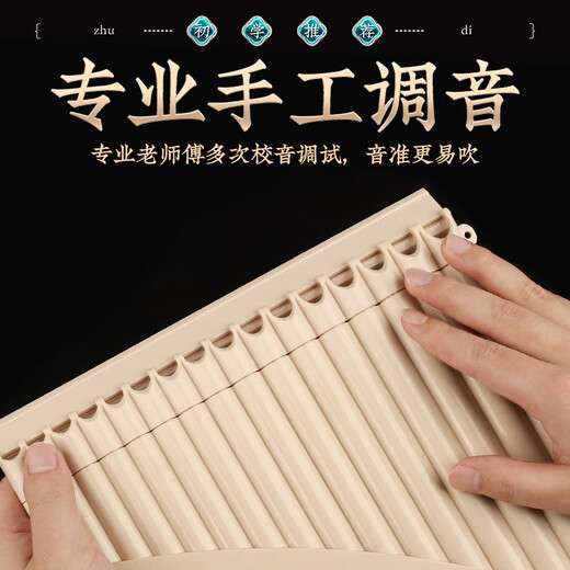 Instrumento musical de Panflute Lige de 16 tubos de 18 tubos para principiantes de la escuela primaria de nivel primario de nivel primario de nivel C-Tubo C-Tube fácil de aprender Flauta de alta gama Nuevo azul de 16 tubos + grabado