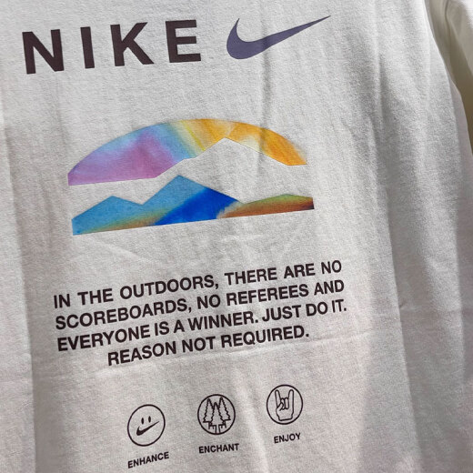 耐克（NIKE）夏季新款男装时尚简约宽松舒适透气休闲圆领休闲运动半袖上衣T恤 HF6172-133 2XL