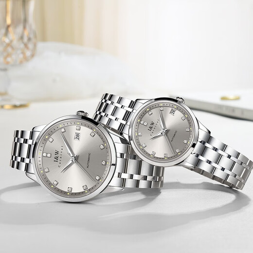 I/W Carnival Hwguoji Schweizer Marke IW Paar Uhr Uhr importiert Bewegung Luminous wasserdichte vollautomatische mechanische Uhr, um Freunden Geburtstagsgeschenke zu geben.