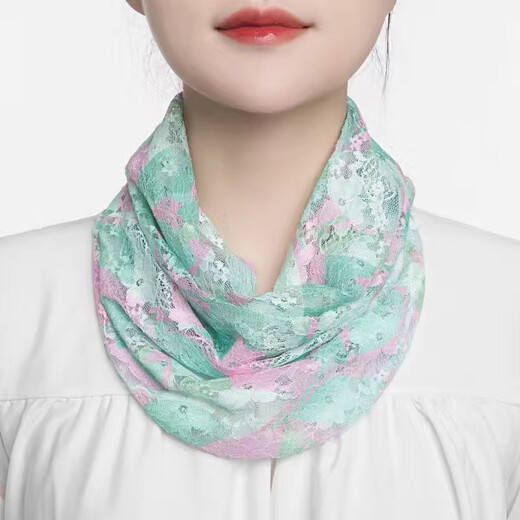 Sunscreen mask, neck-type thin neck-protecting scarf, summer face covering, versatile ear veil neck cover, cool style, size 23, elastic
