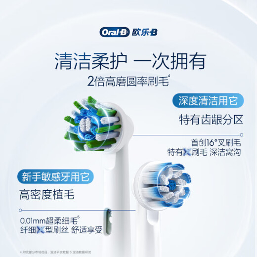 欧乐B成人电动牙刷P4000深度清洁牙龈呵护3D声波情侣送礼赠情侣送男友女友礼物京东自营金榜以旧换新