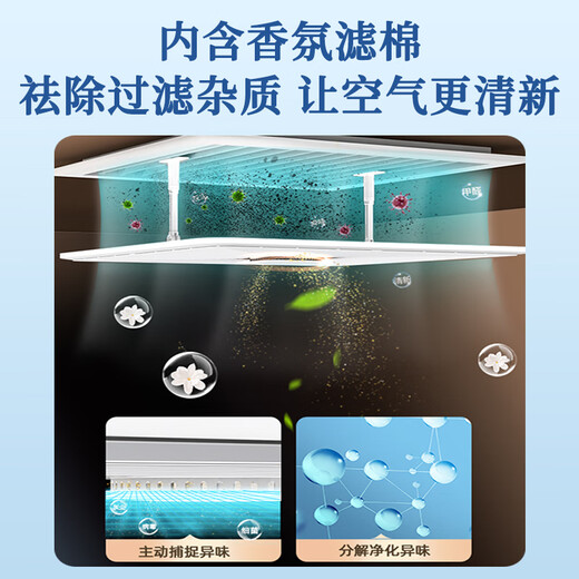 Yingji central air conditioning windshield square anti-direct blowing office ceiling ceiling air conditioning outlet wind shield wind guide double layer filter 45*45 cm