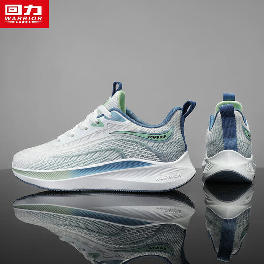 Krieger Sportschuhe Herren bequeme und leichte Laufschuhe atmungsaktive fliegende Herrenschuhe G497C Weiß/Grün 41