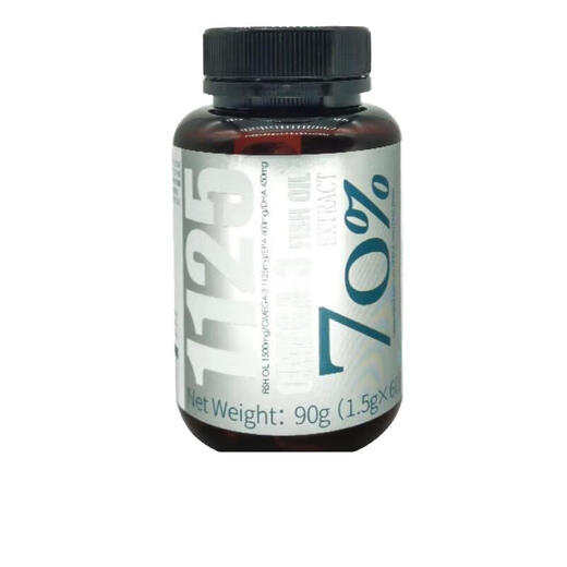 Bio-H Baiaohe Aceite de pescado Cápsulas de extracto (EPA675MG/DHA525MG/DPA60MG) 4 botellas (1125)