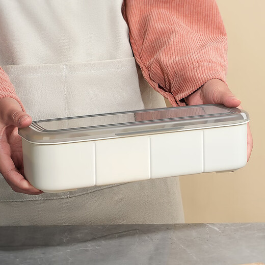 Dining General Seasoning Box Seasoning Jar with Spoon Kitchen Household Seasoning Storage Box Seasoning Utensils Salt Storage Box Simple Four-Gate Seasoning Box (Cream White)