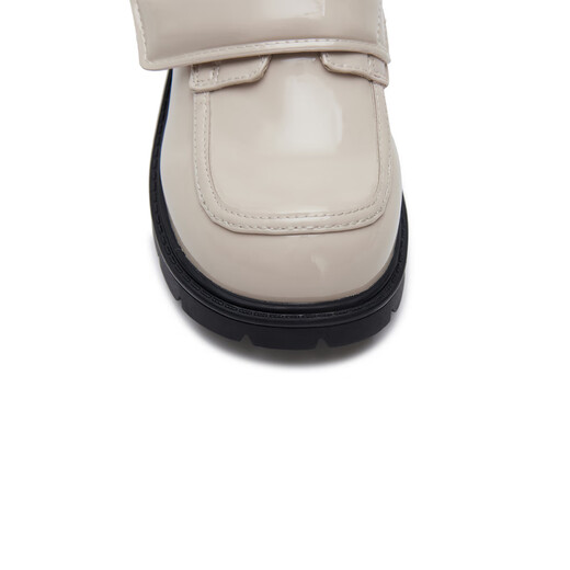 Little MO&Co. children's clothing children's Mary Jane JK small leather shoes loafers KBB3SHS001 beige apricot 28 inner length 19cm