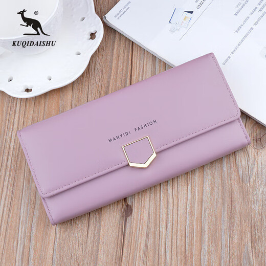 Cool Kangaroo KQ2024 New Women's Women's Long Clutch Fashion Version Coreano Versión Corea Simple Valor Multi-tarjeta Billetera Soft Billet