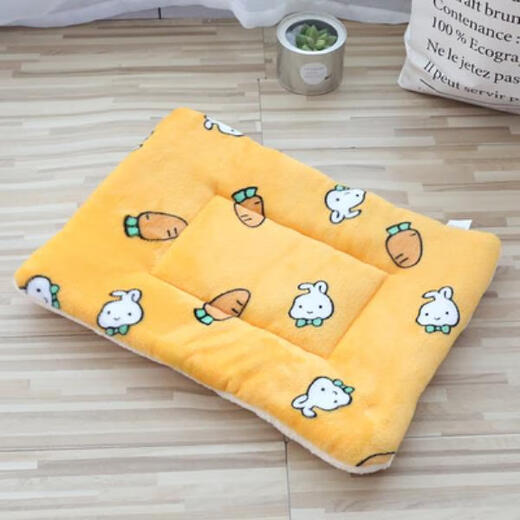 Hanhan Paradise Pet Air Conditioning Blanket Teddy Dog Bed Dog Mat Cat Dog Nest Blanket Quilt Dog Supplies Coral Velvet Autumn and Winter Warmth Carrot Rabbit No. 1 35*29cm-mini 2Jin [Jin equals 0.5 kg]