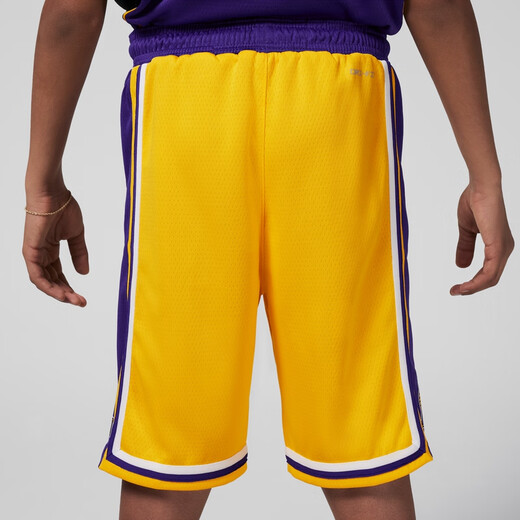 耐克（NIKE）官方男童洛杉矶湖人队ICON NBA大童速干短裤FZ1187 728阿马里洛黄/洛杉矶湖人队 140 S