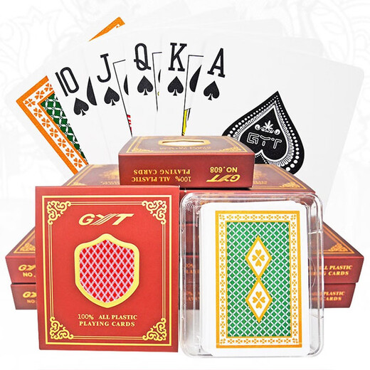 
GYT Plastic Playing Card High-end Bridge Stud Habk Waterproof and Anti-Fold PVC Thickened High-quality Replenishment 688 Red Two (12 Pairs)