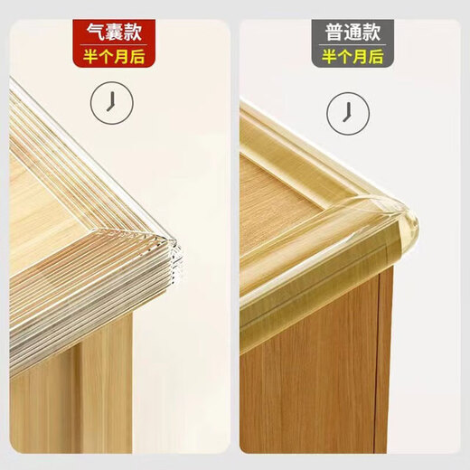 BFU hohl transparente Anti-Kollisions-Streifen Acrylkleber Haushalt Kinderecke verdickte Tischecke Anti-Kollisionslänge 2 m* Breite 68 mm