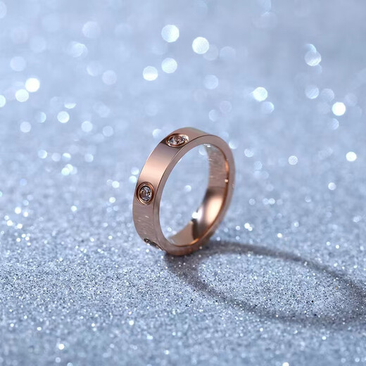 18k gold ring for men, 18K rose for men and women, wide version, narrow version, starry sky couple ring, rose gold wide version, one diamond, size 9