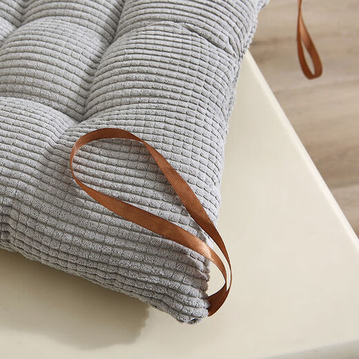 Yingzhuer thickened cushion office four seasons student classroom female stool floor mat butt cushion strap sedentary chair cushion corduroy square Barbie pink 40*40cm