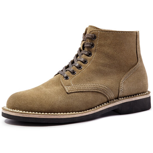 Maden M43 escape boots men's casual work boots reverse velvet desert short boots high top trend British Martin boots brown 43 (265mm)