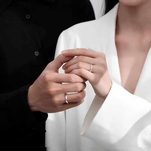 Pupan Silber Ring Frauen Persönlichkeit Heckring Nische Design Voller Silberkreis Paar Stil männlicher und weiblicher Paar Ring Kind 3n geschlossene Mund Nummer 723 Fotonotiz Nummer