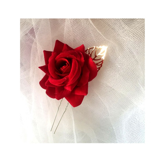 Happy mother-in-law tiara, mother-in-law's wedding head flower, wedding happy mother's wedding banquet, updo hair accessories, red festive hair comb, red rose gold hollow leaf hair fork