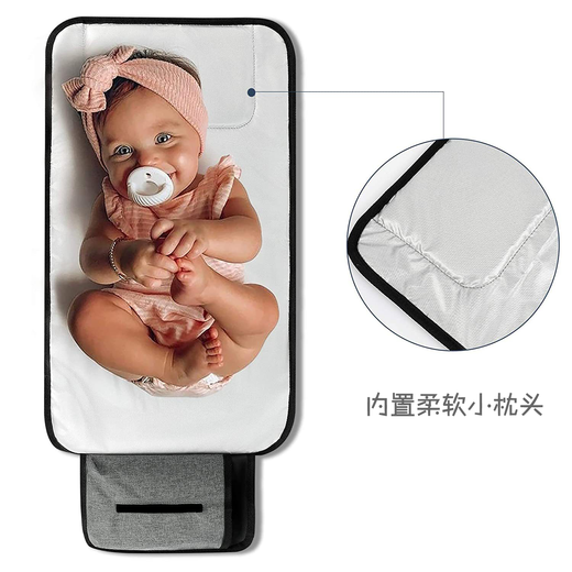 LUKE LULU便携式宝宝尿布垫0到6个月新生儿隔尿垫Portable diaper changing 灰色 1条装