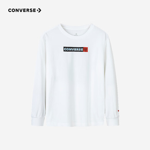 Converse【变形金刚联名】匡威儿童装秋季打底衫男童长袖T恤CNVB-LS-G689 纯白色 130 /64 【建议身高116-122cm】