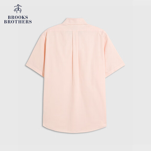 布克兄弟（BrooksBrothers）[易打理]男春夏免烫牛津纺纯色休闲衬衫 B835-粉彩橙 L