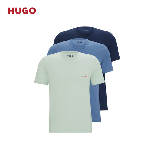HUGO【打底T恤三件套】男士春夏棉质徽标短袖T恤 983 2XL
