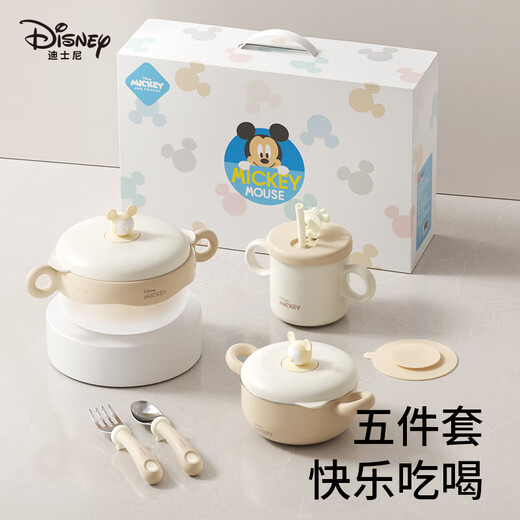 Disney Disney Baby Учимся есть тренировочная вилка Spoon Baby Дополнительная пища из нержавеющей стали ложки ложки детской ложки вилки Микки Форк Spoon [316L из нержавеющей стали]