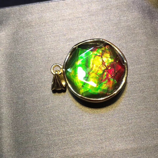 Red Shadow Canada's new other natural crystal gemstone necklace ammolite David's double-sided pendant