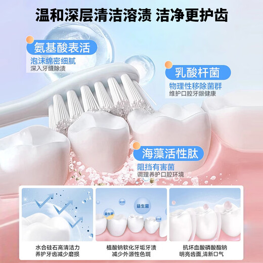 BKSK炫白健齿牙膏护龈清洁牙渍垢茶渍清新口气无异味樱花蜜桃官方正品 【实惠3支装】单支到手39.9
